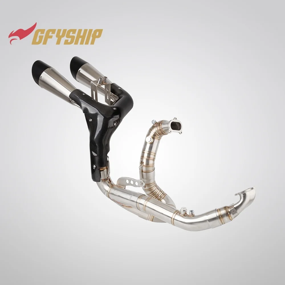 Motorcycle Exhausts Middle Link Pipes Slip-on 304 Stainless Steel For Ducati StreetFighter V2 2022-2024 Panigale V2 2020-2024