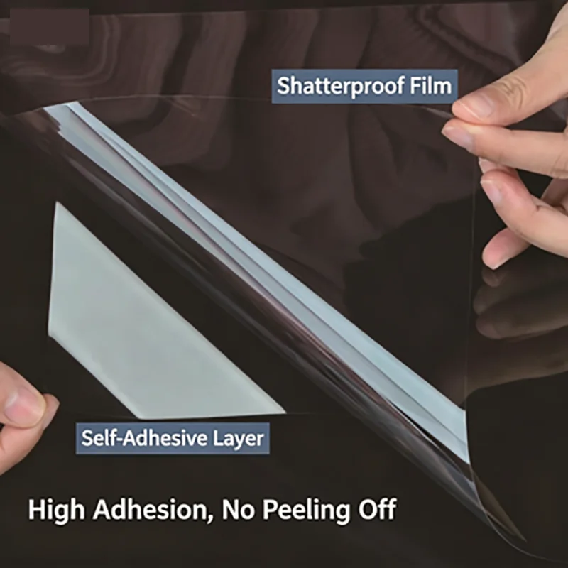 Transparent Safety Window Film – Anti Shatter Explosion Proof Glass Protective Sticker Clear Self Adhesive Security Film