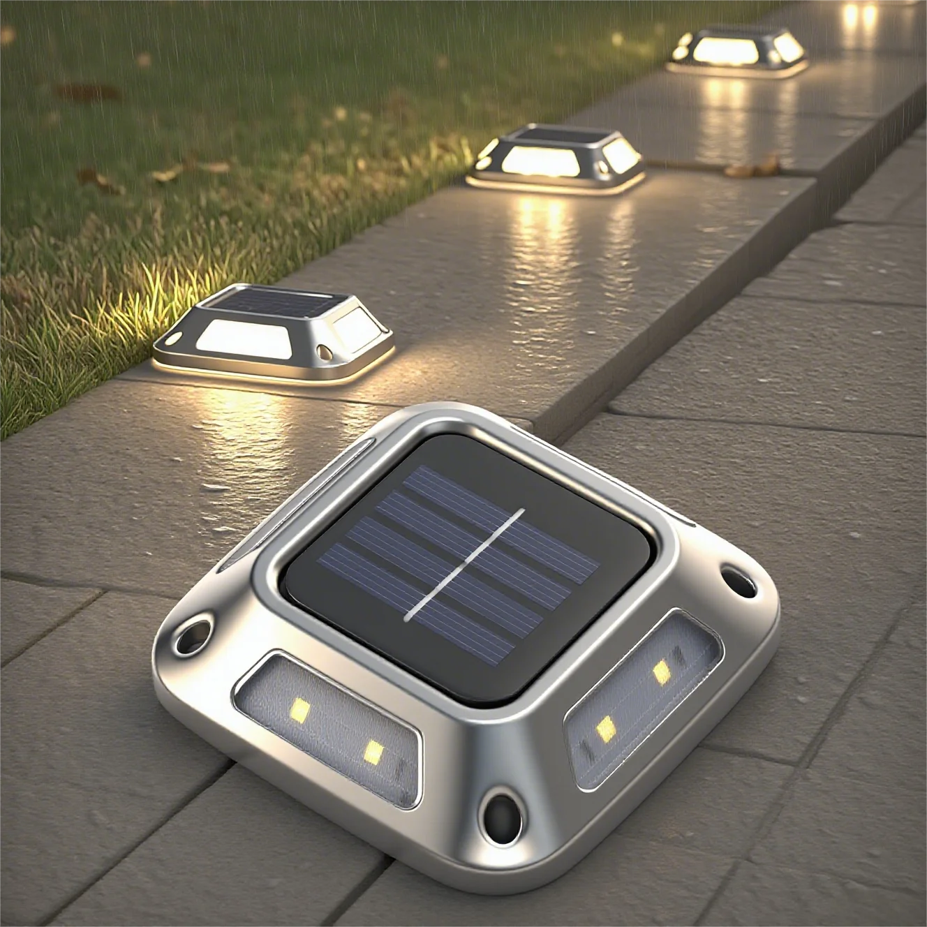 

4 шт. 8-светодиодный многофункциональный комплект наружного освещения на солнечной энергии: идеально подходит для садов, стен и дорожек