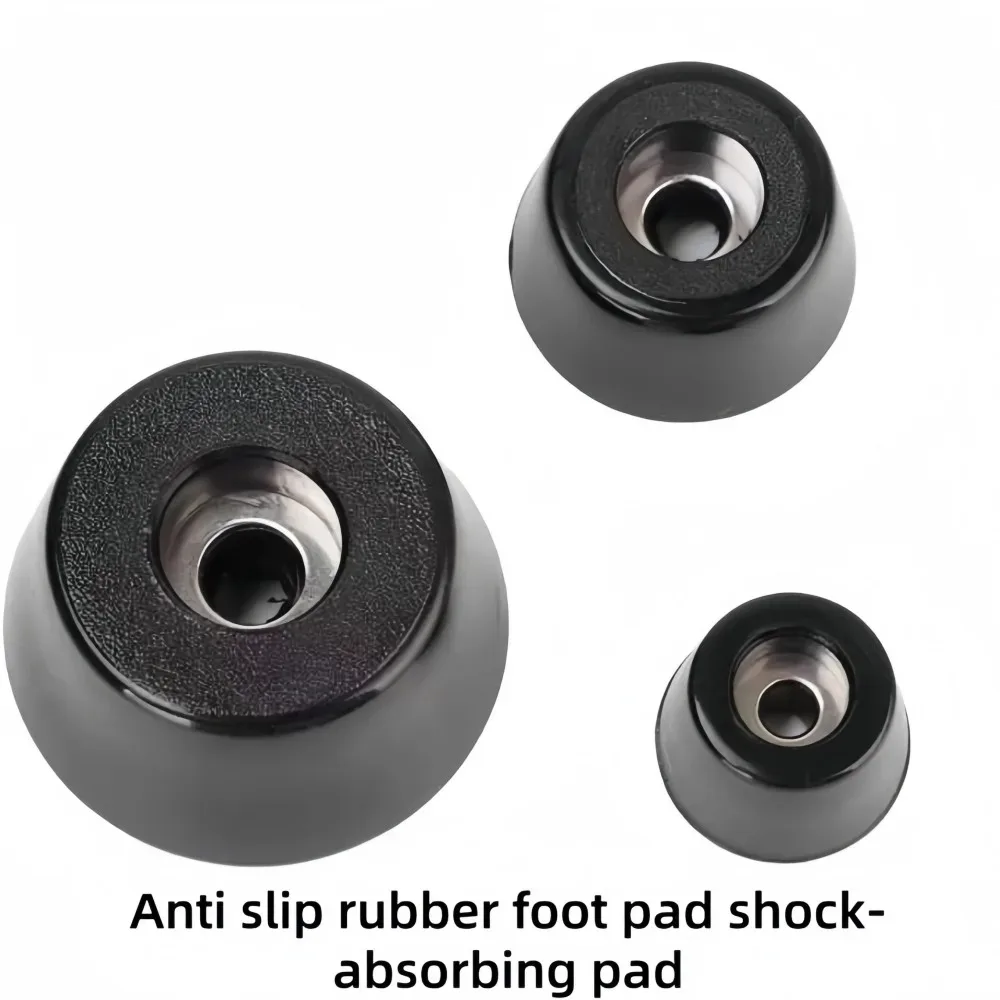 Durable Black Rubber Anti-Slip Furniture Feet 36mm-50mm Shock-Absorbing Floor Guards for Chairs, Tables, Cabinets and Appliances