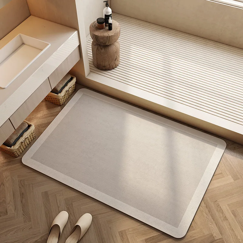 

Household diatom mud bathroom water-absorbing non-slip floor mat, toilet door wear-resistant and dirt-resistant leave-in