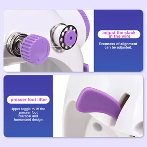 ماكينة خياطة منزلية محمولة ، ماكينة خياطة صغيرة ، تحكم في الضوء والسرعة للمبتدئين ، إكسسوارات منزلية DIY ، 202 أفضل 10 آلات حبة مبيعا - رقم 7