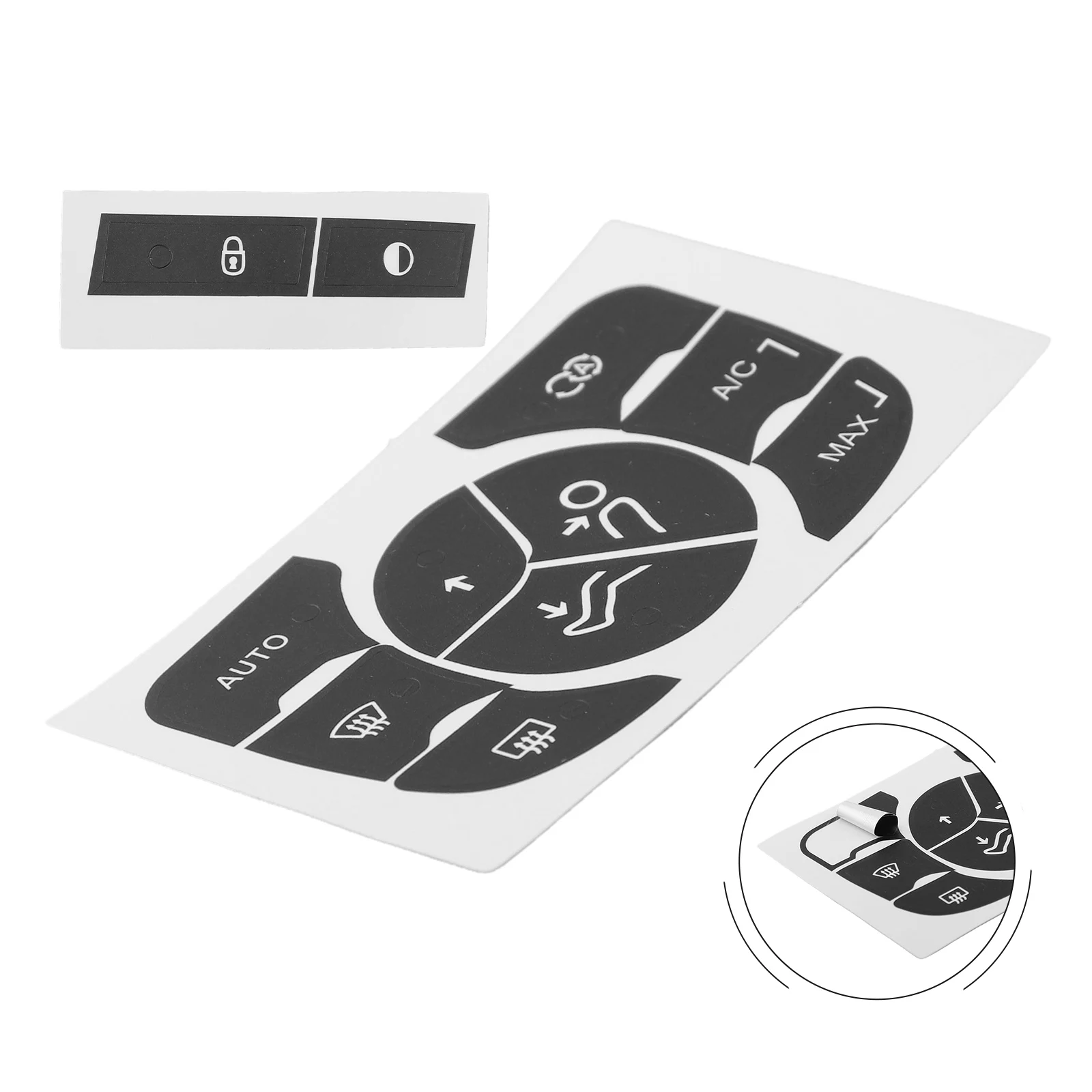 

High Adhesion Repair Decal Sticker for C4 2014 2018 AC Controls Black and White Design for Optimal Functionality