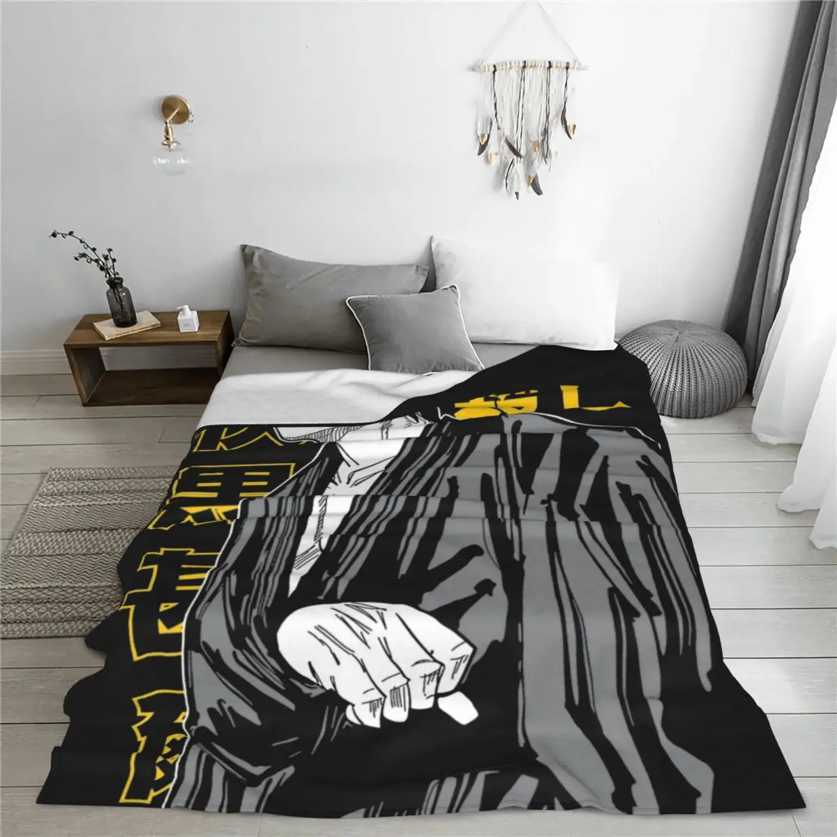 Sorcerers Hunter Toji Fushiguro Jujutsu Kaisen Blankets Flannel Spring Autumn Warm Throw Blankets for Bed Outdoor Rug Piece