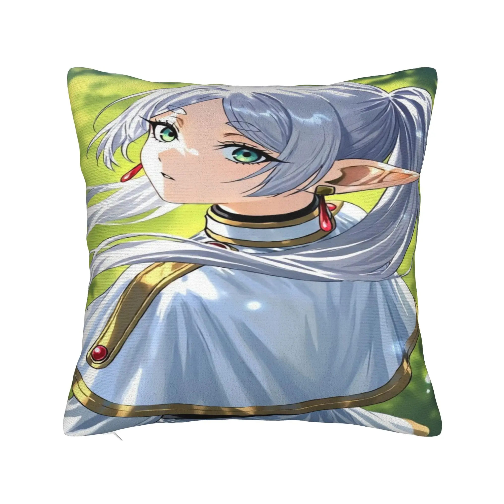Frieren Beyond Journeys Pillowcases  Morden Pillow Case For Sofa Couch Bed Living Room Graphic Pillow Cover