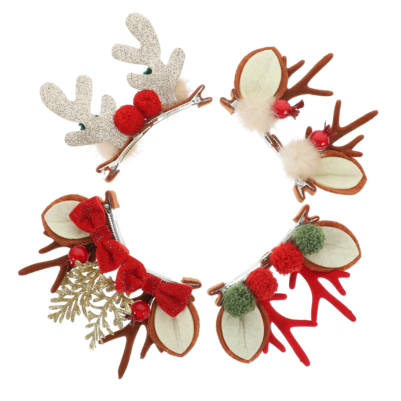 

Antler Party Headwear Hair Clips Party Christmas Hairpins Headwear Xmas Hair Accessories for Women Girls