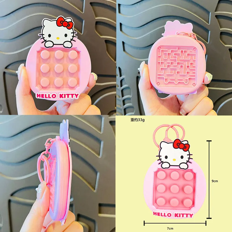 Sanrio Hello Kitty Keychain Anime Backpack Keychain accessory Cute cartoon creative decompression pendant girl toy gift