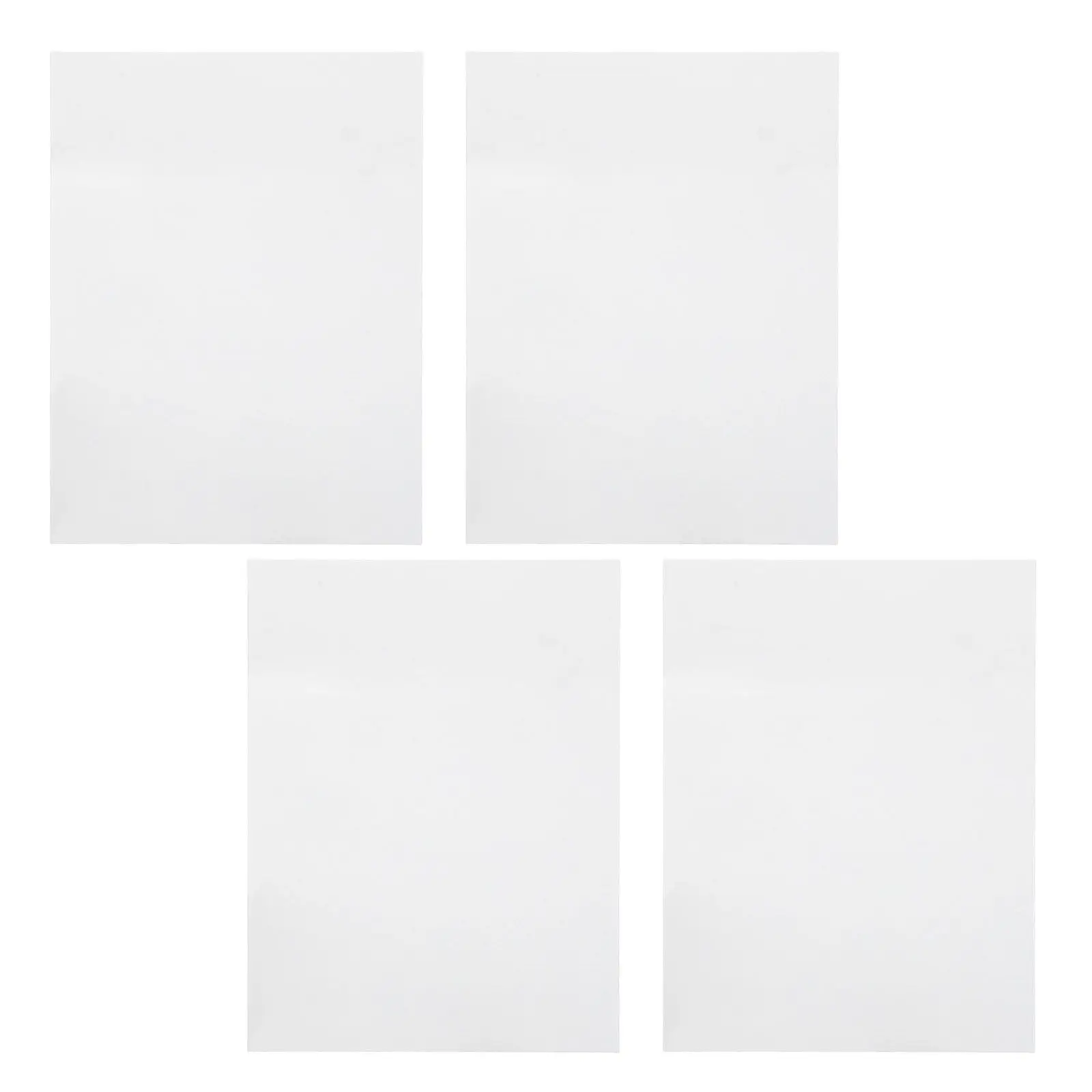 4Pcs Aluminum Sign Blanks White Sublimation Plates Blank Heat Transfer DIY Plaques Nameplates Office Door Signs License Plate