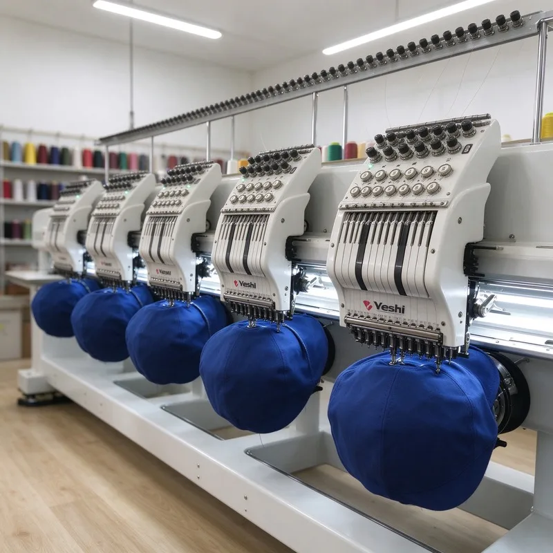 Computerized Sewing Embroidery Machine Touchscreen Design Control for Custom Logos on Garments Caps and Bags for Hats