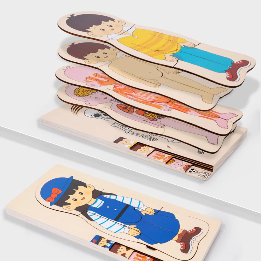 Puzzle Anatomie Corps Humain En Bois GARÇON Ou FILLE 3ans + – Mère Ordinaire