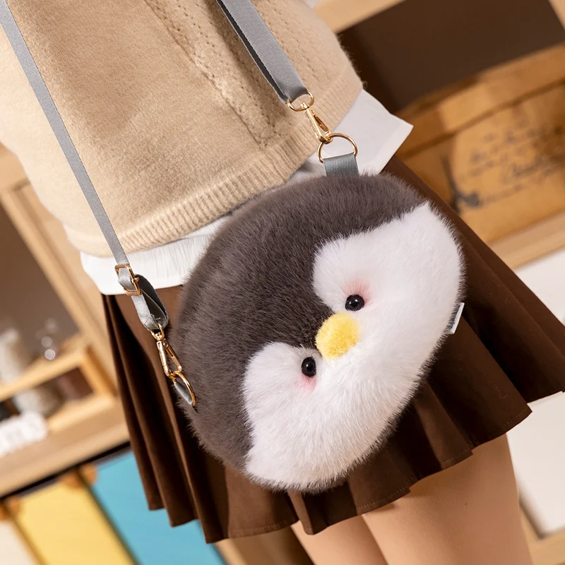 Cute Penguin Plush Backpacks Cartoon Animals Stuffed Plush Bag Kawaii Lady Messenger Bag Children Birthday Gifts