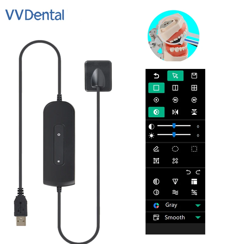 VVDental Portable Dental Sensor X-Ray High-Frequency Rx Digital Intraoral Digital System Image Dentistry Tool Sensor