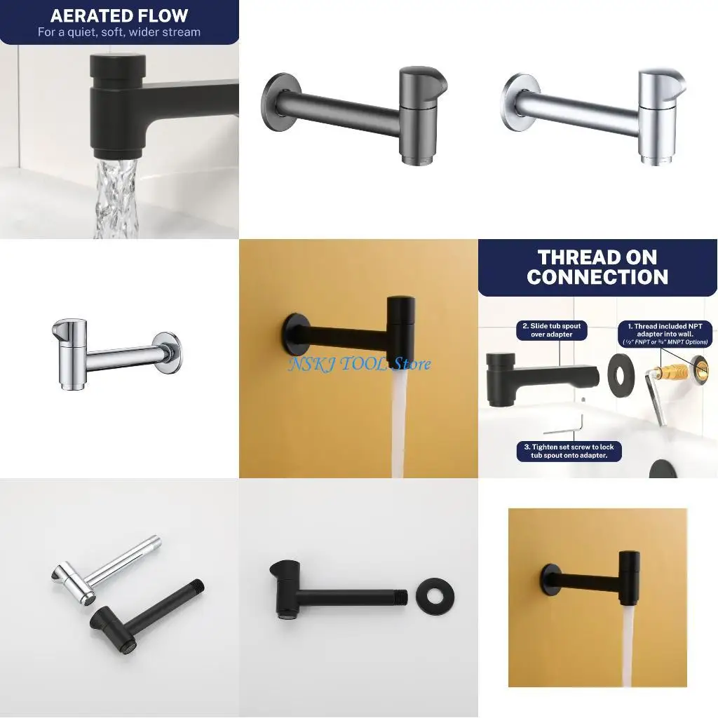 

L8RC Wall Mounted Bathroom Corner Washing Machine Tap Mop Pool Tap Water Faucet