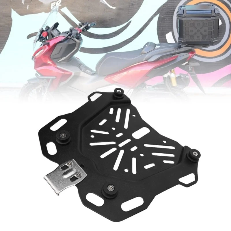 NEW HOT In Stock-Universal Motorcycle Rear Tail Box Base Plate Carbon Steel For 45L Trunk Top Case Mounting Plate