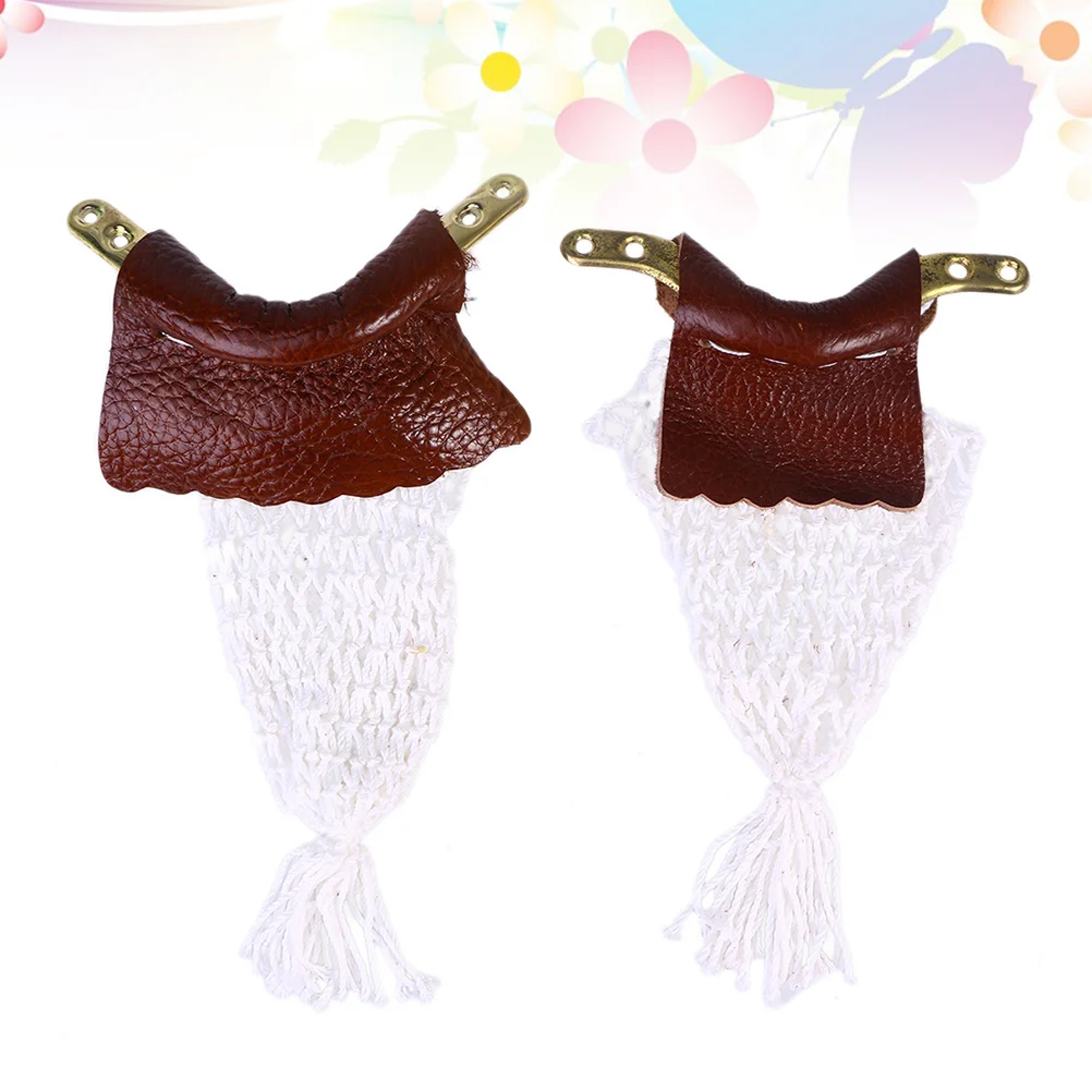 

4Pcs Pool Table Pockets Softened Texture Billiard Nets Set Replacement Bags for Standard Tables Golden Fringe Decor