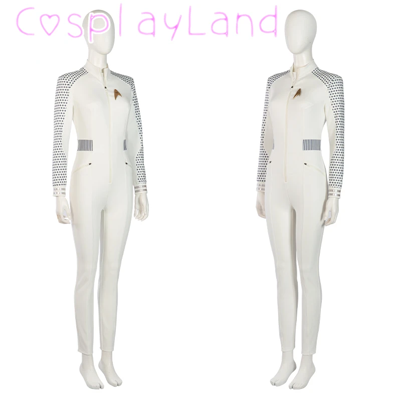 Star Strange New Worlds Nurse Christine Chapel Cosplay Costume Sick Crew Member Number One Uniform Battle Jumpsuit with Badge