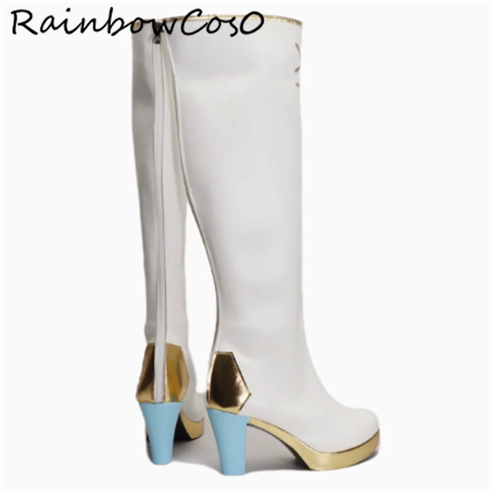 Kuzuha Virtual YouTuber VTuber insanguinante groovy Cosplay Scarpe Stivali Gioco Anime Party Halloween RainbowCos0 W4943