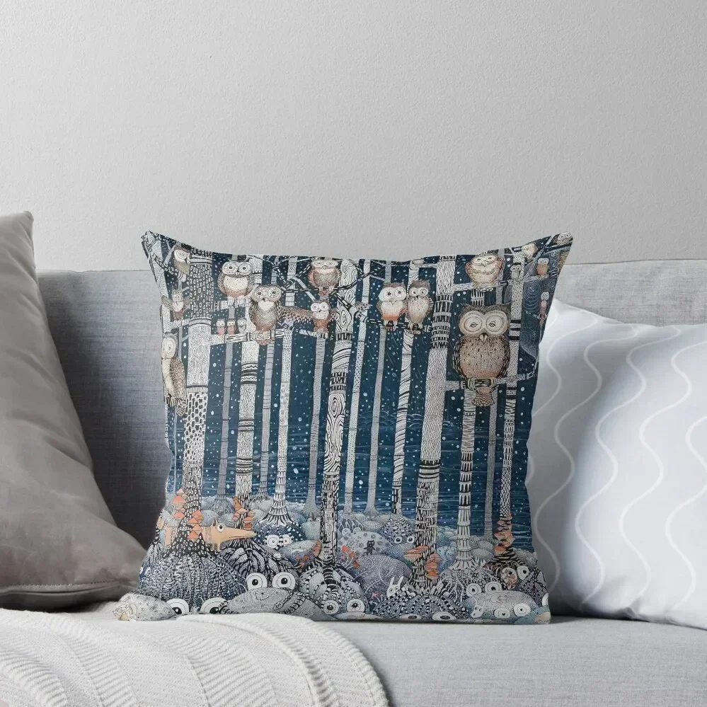 

Owl Forest Throw Pillow Cushion Cover Luxury autumn pillowcase Decorative pillow case Sofa Cushion Cover pillow