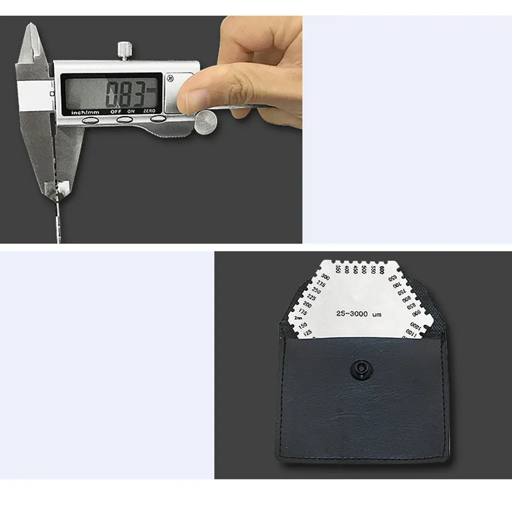 High Precision Hexagon Stainless Steel Wet Film Comb Gauge 25-3000Um Painting Wet Film Thickness Tester Thickness Gauge