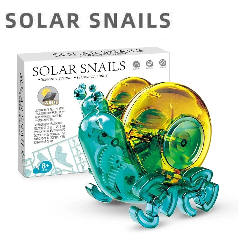 Science Experiment Solar Robot Toy Snail DIY Building Powered Learning Tool Education Technological Gadgets Kit Toy for Kid Gift