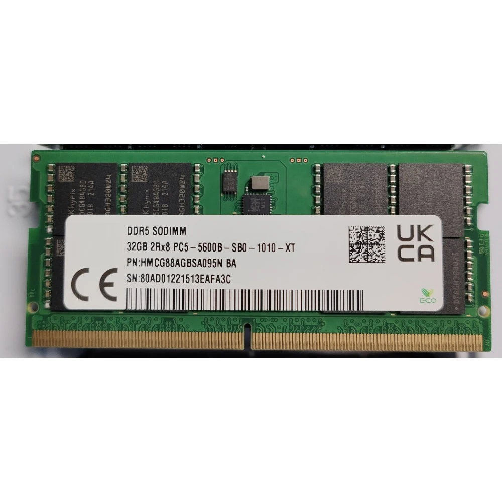 Imagem -04 - Hynix-memória Ram para Notebook 32gb Ddr5 Sodimm 5600 32gb Hmcg88agbsa095n Hmcg88agbsa092n Hmcg88agbsa092n Pcs