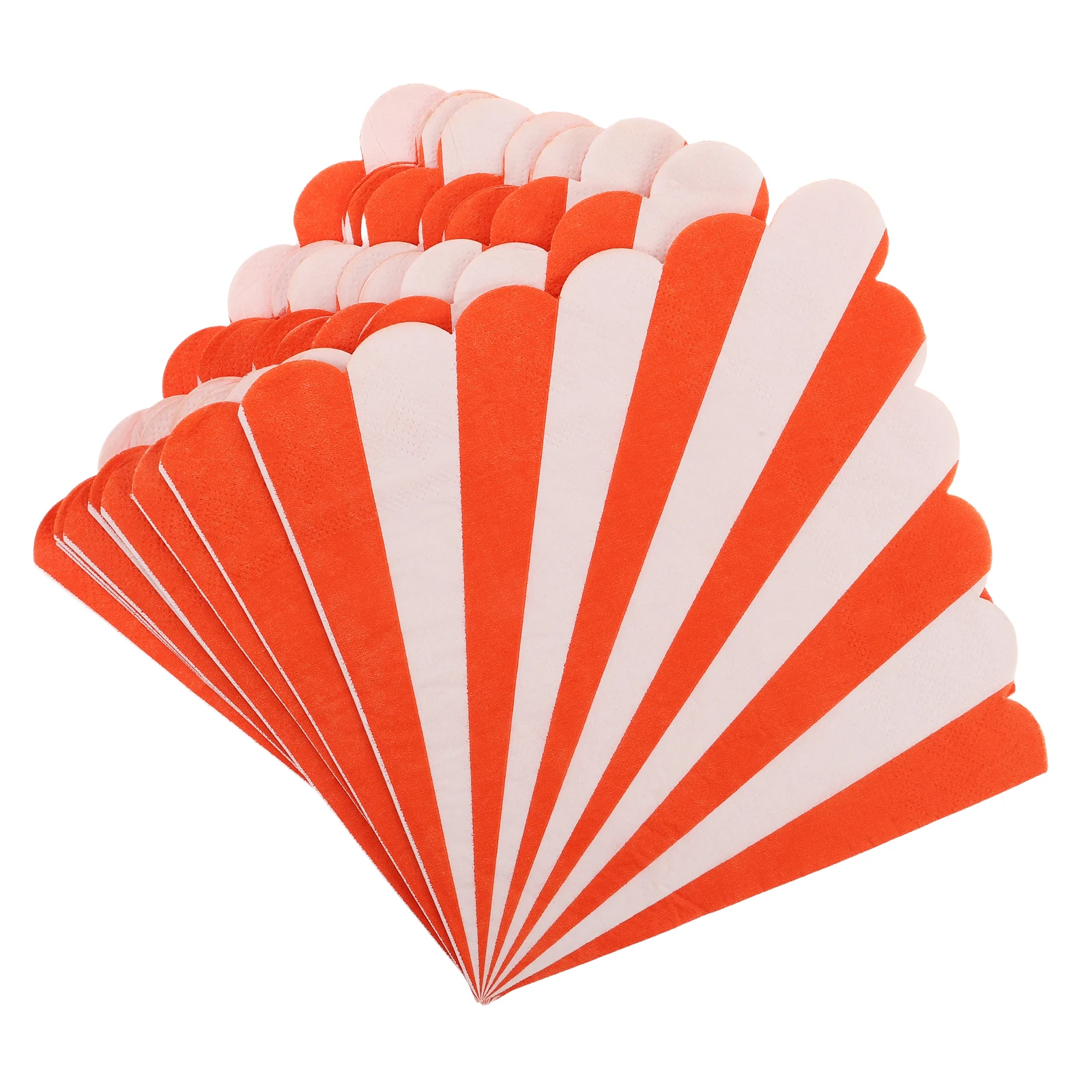 

16pcs Orange And White Cocktail Napkins, 2-layer Disposable Lace Soft Napkins, Thick Premium Dessert Napkins, Party Napkins