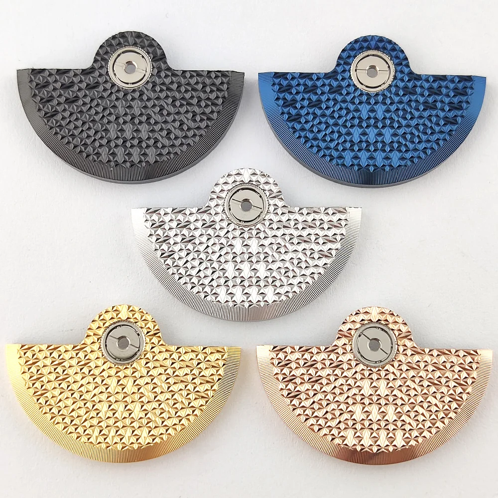 NH35 Oscillating Weight Rotors Precision Diamond Texture Metal Rotors Compatible Fit NH35/36/38/39 4R Movement Replacement Parts