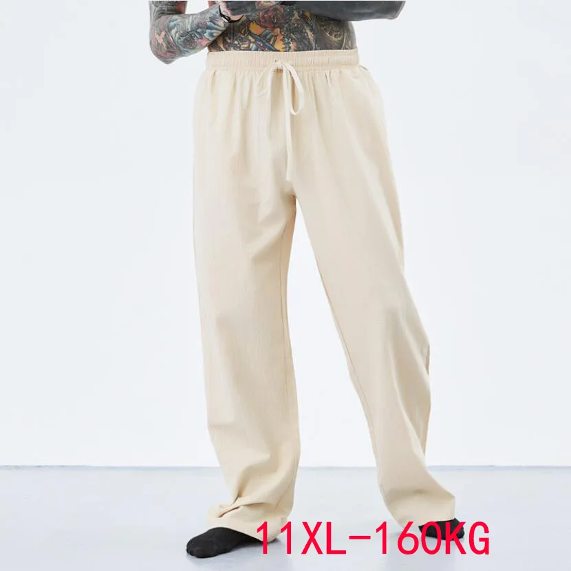 

Autumn Winter Men Vintage Pants Cotton Plus Size 7XL 8XL 9XL 10XL Casual Home Chinese Japan Style Khaki Comfortable Pants Blue