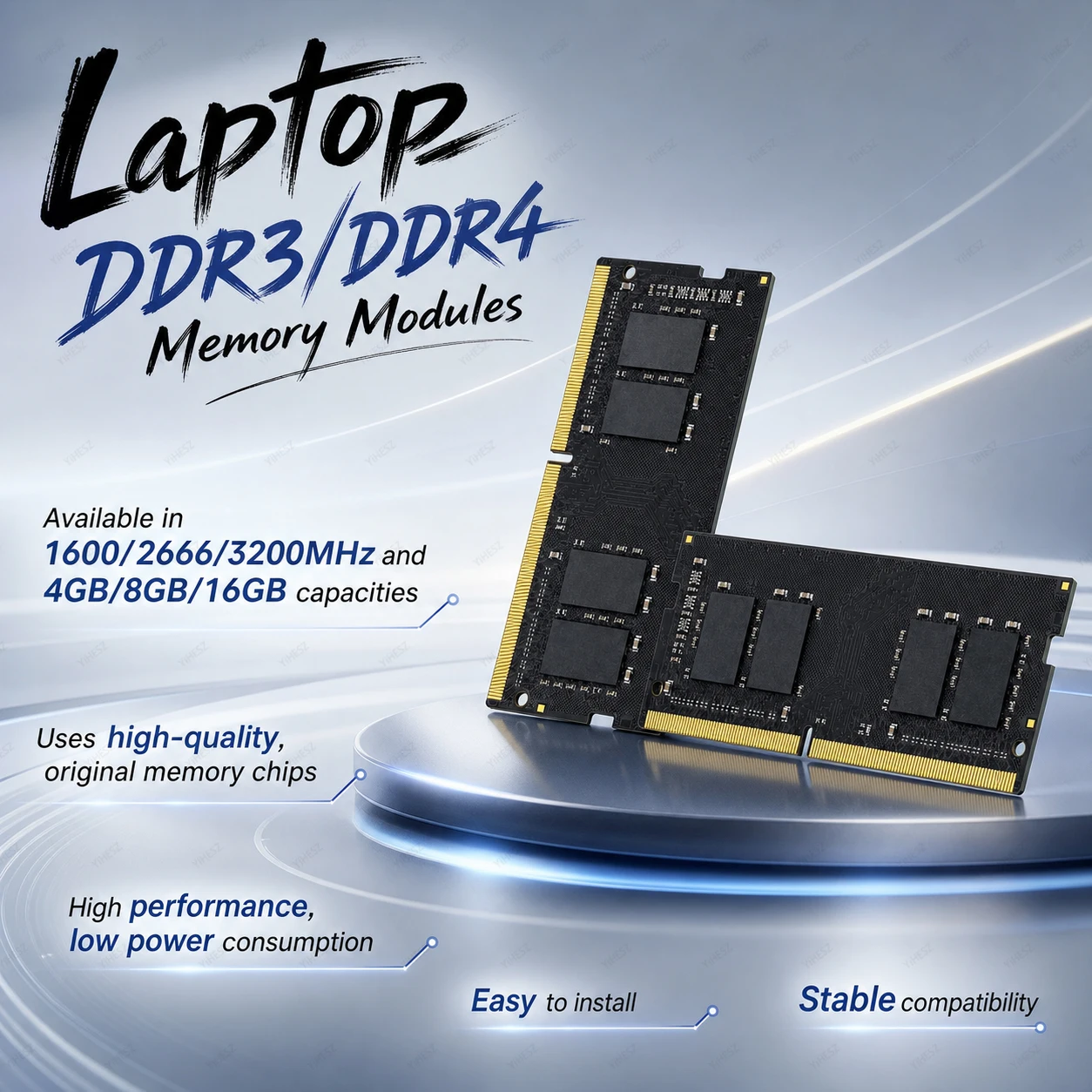 Laptop RAM DDR4 DDR3L SODIMM Memory 16GB 8GB 4GB 3200MHz 2666MHz 1600MHz Notebook RAM 260Pin 204Pin Low Voltage High Performance