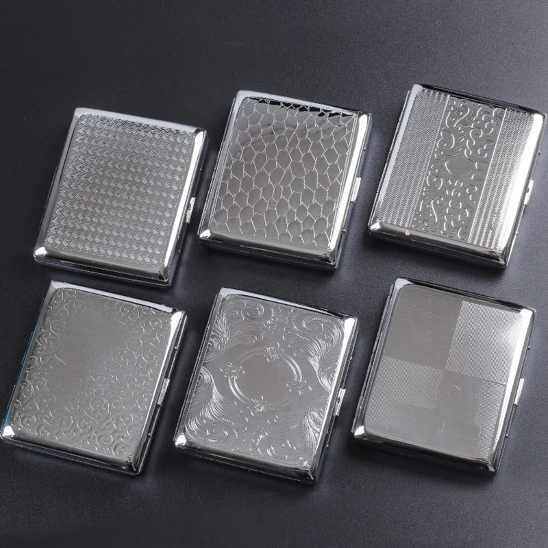 

Vintage Metal Cigarette Case For 20 Pcs Classic Design Edition Cigarette Case Men Box Gift Cigarette Accessories