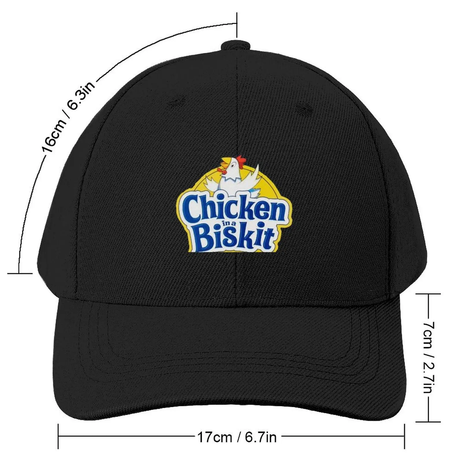 Chicken in a Biskit Logo Classic T-Shirt Baseball Cap Luxury Brand sun hat Hip Hop Dropshipping Hats Woman Men's