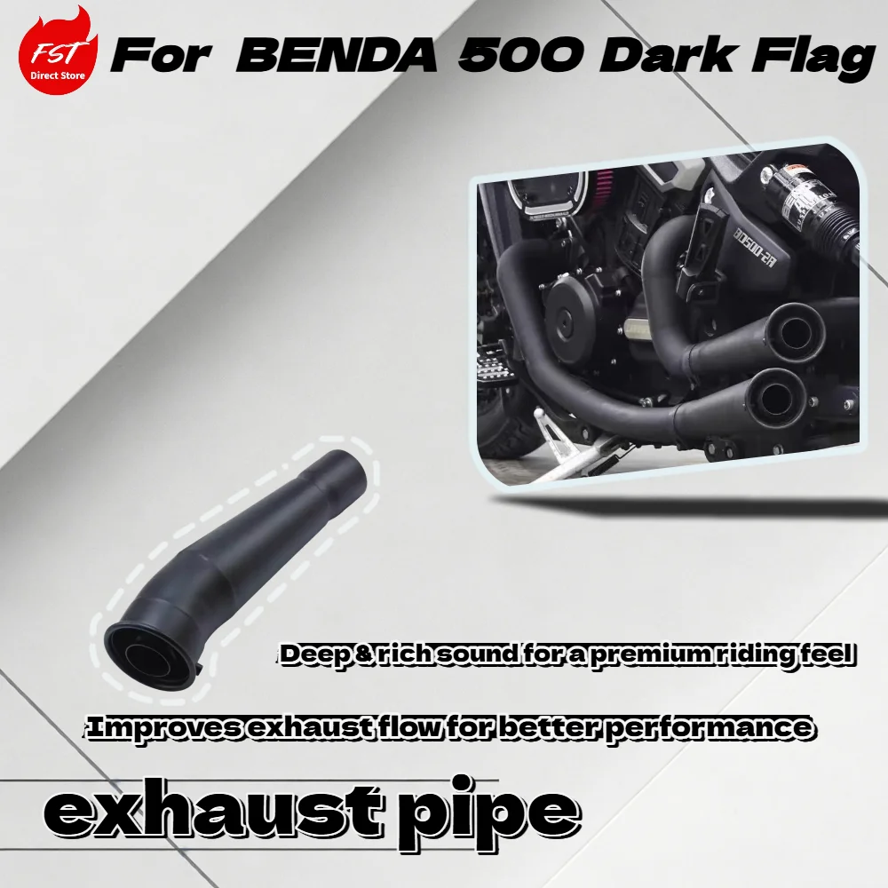 

For Benda Black Flag 500 Handmade Dual Side Exhaust Pipe Full System Stainless Steel Muffler Deep Resonance Sound Parts
