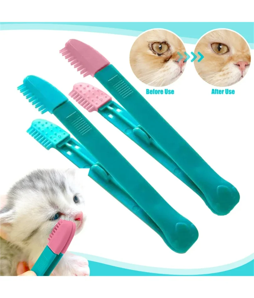

Dog Cat Cleaning Supplies Soft Pet Eye Rub Handheld Cats Tear Stains Brush Eye Care Pets Cleaning Grooming Tools Cat Accessories