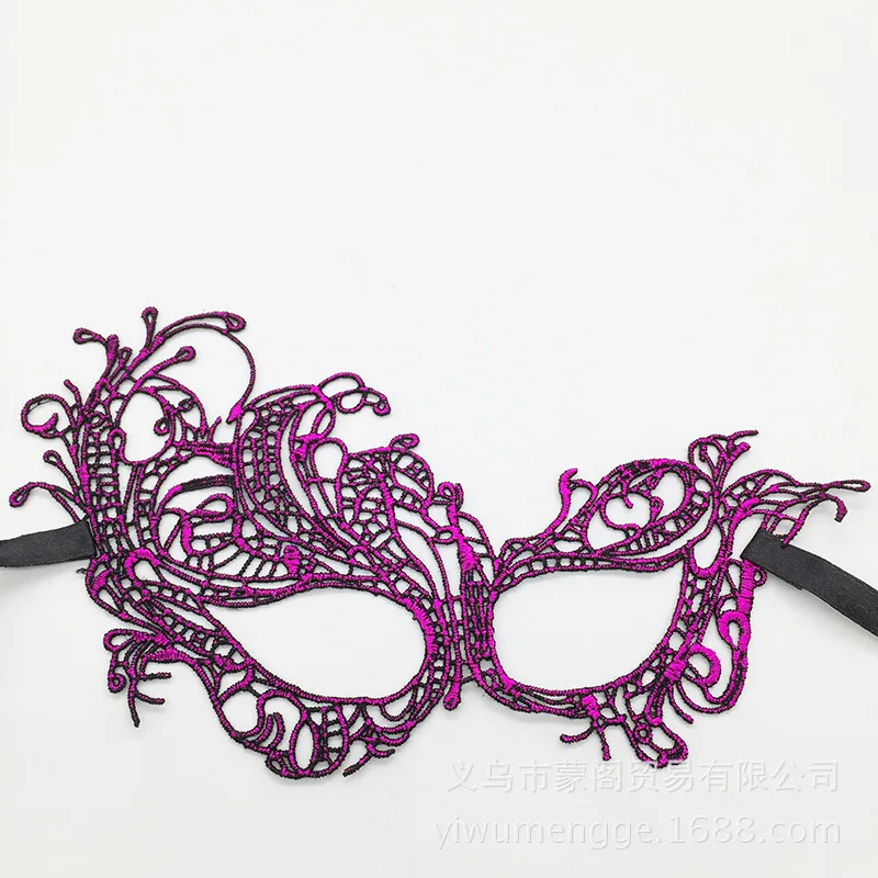 

Nightclub Bar Mask Party Half Face Goggles Halloween Christmas Supplies Colorful Gold Stamping Phoenix Lace Mask Party