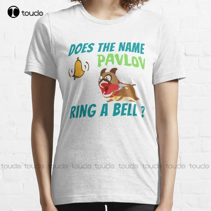 Does The Name Pavlov Ring A Bell Dogs Scientist Colorful Trending T-Shirt Funny Tshirts Men Women Shirts Breathable Cotton Tee