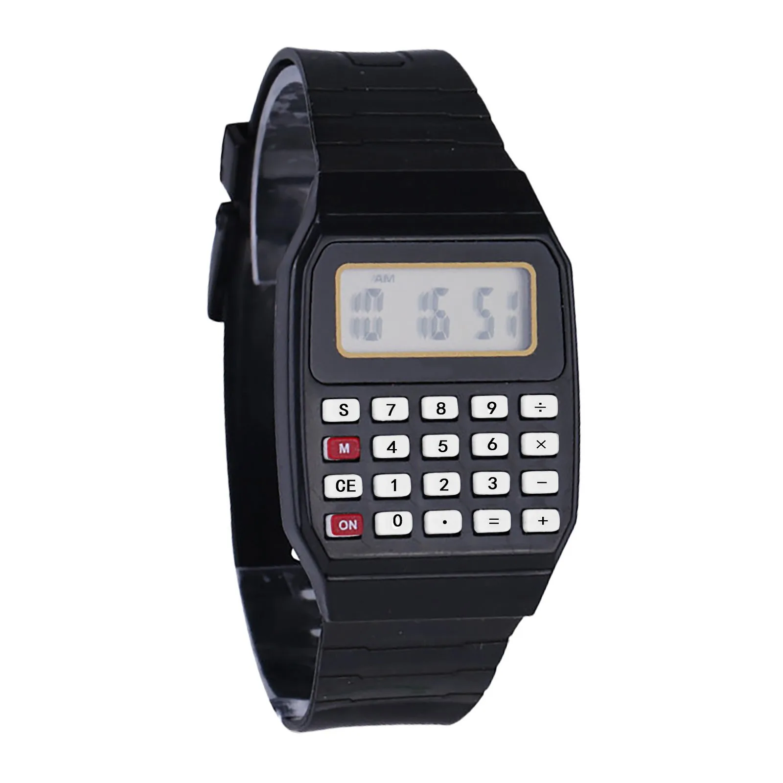 Children's Watches Silicone Multi-purpose Date Time Electronic Wrist Calculator Watch Students Kids' Watches Relojes Para Niños