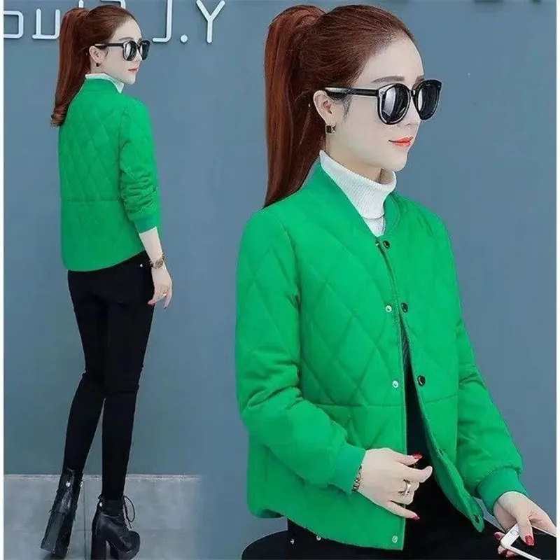 Small Cotton-padded Jacket Korean Version Of Thin Female 2024 Winter Thin Women's Ultra-thin sShort Coat New Overcoat