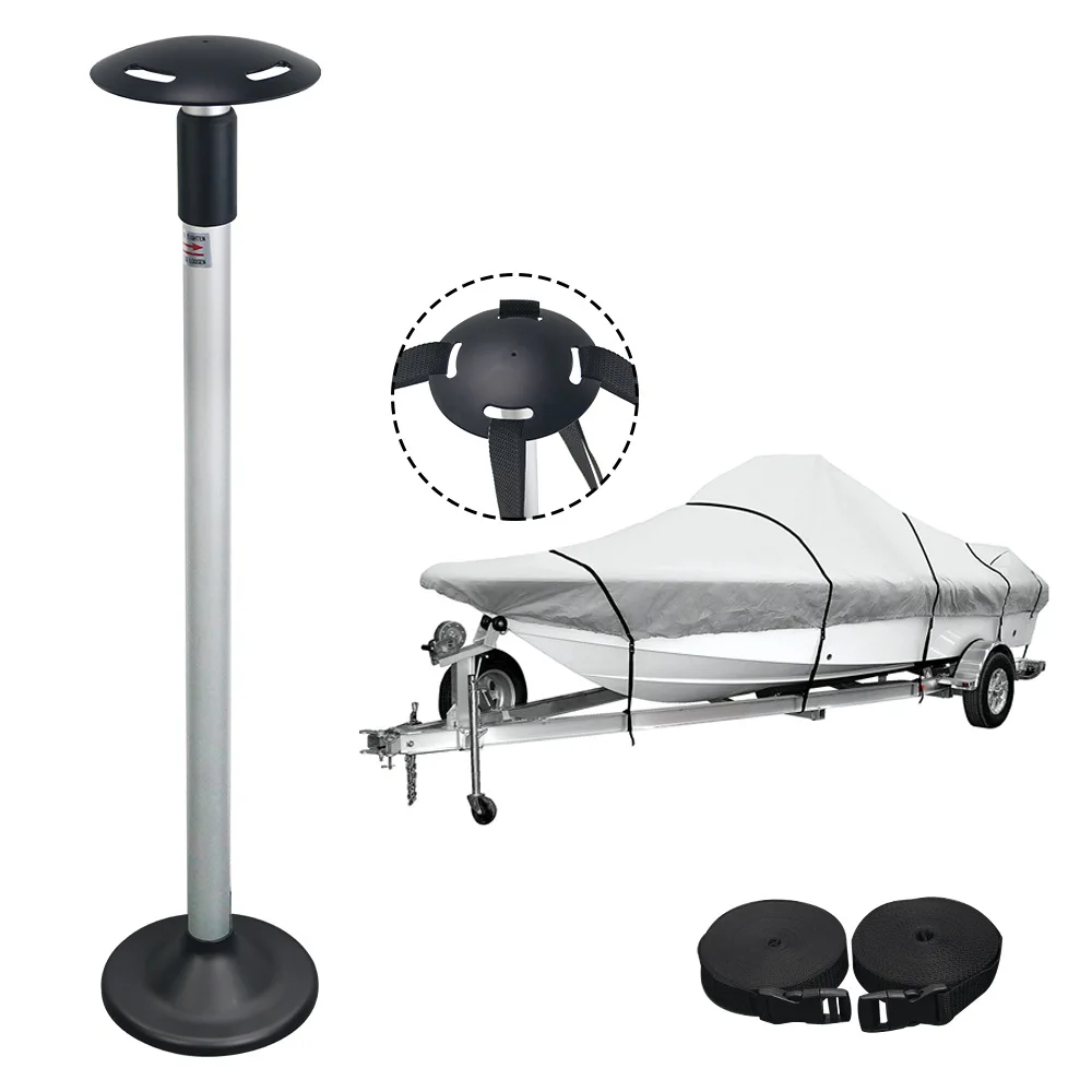 Adjustable Aluminium ABS for Yachts Fishing Sailboat Boat Cover Support System Boat Cover Support Pole 2 Steps 31in‑58in
