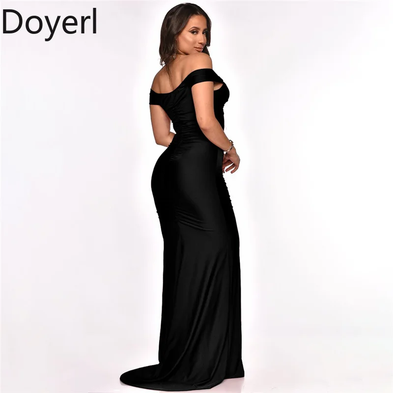 Doyerl Nightclub Party Abiti lunghi per le donne Sera Matrimonio Elegante senza maniche Celebrity Sirena Split Bodycon Maxi abito