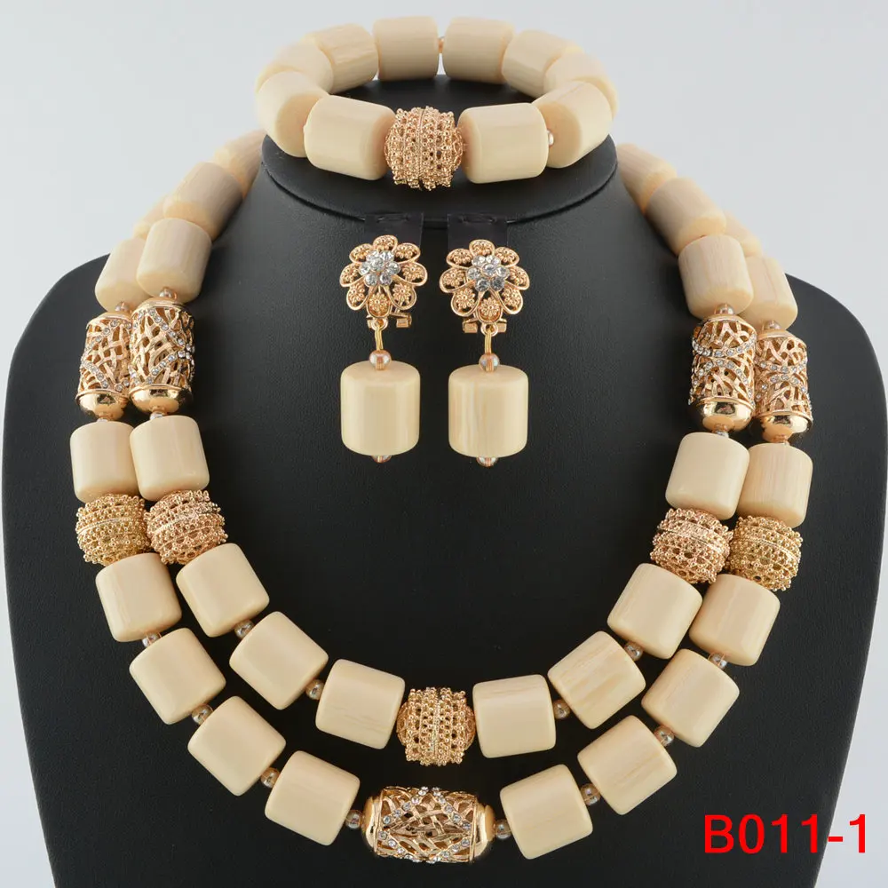 Bridal Jewelry Sets Teal Green Nigerian Wedding African Beads Jewelry Set Crystal Women New Necklace Set