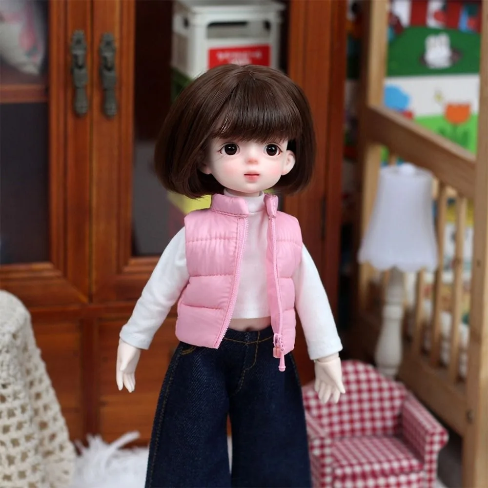 Модный джинсовый пуховик для куклы BJD 1/6 стильная одежда 30 см повседневный осенне-зимний стиль аксессуары кукол игрушка-подарок девочек