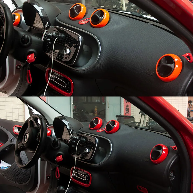 Dashboard Air Outlet Dekoration Abdeckung Schutzhülle Auto Aufkleber Für Mercedes Smart 453 Fortwo Forfour Innen Zubehör