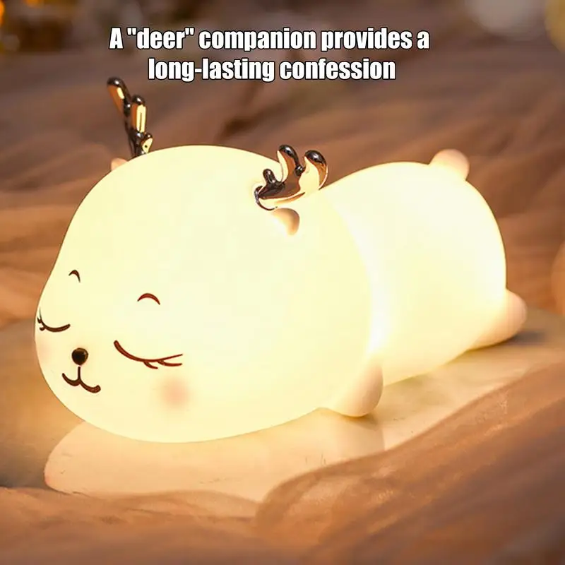 Animal Night Light Cute Night Light Colorful Deer Lamp Floor Lamp Timer Night Light Living Room Decoration For Various Festivals