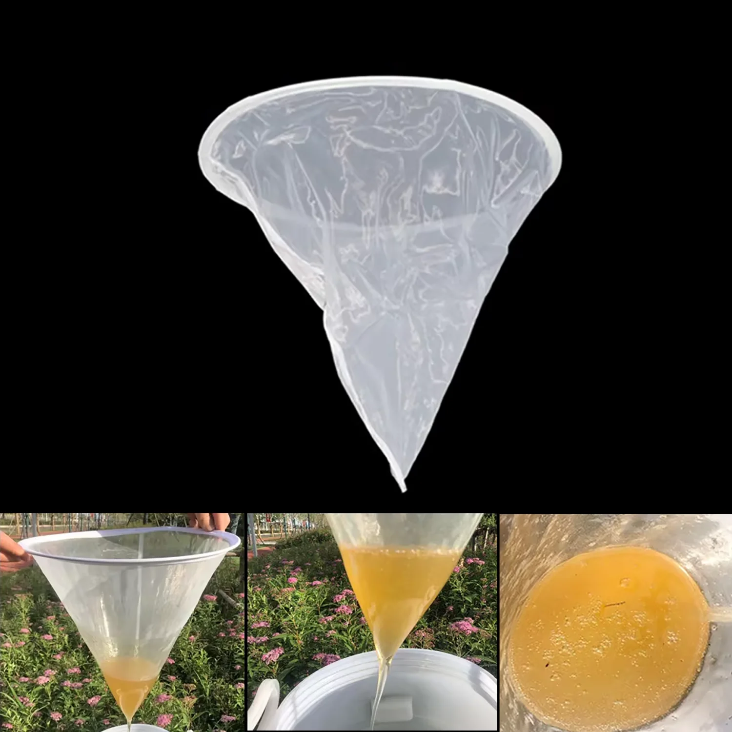 150Mesh Bee Honey Filter Impurities Filtration Precision Screener Nylon Screen Strainer Beekeeper Apiculture Beekeeping Supplies