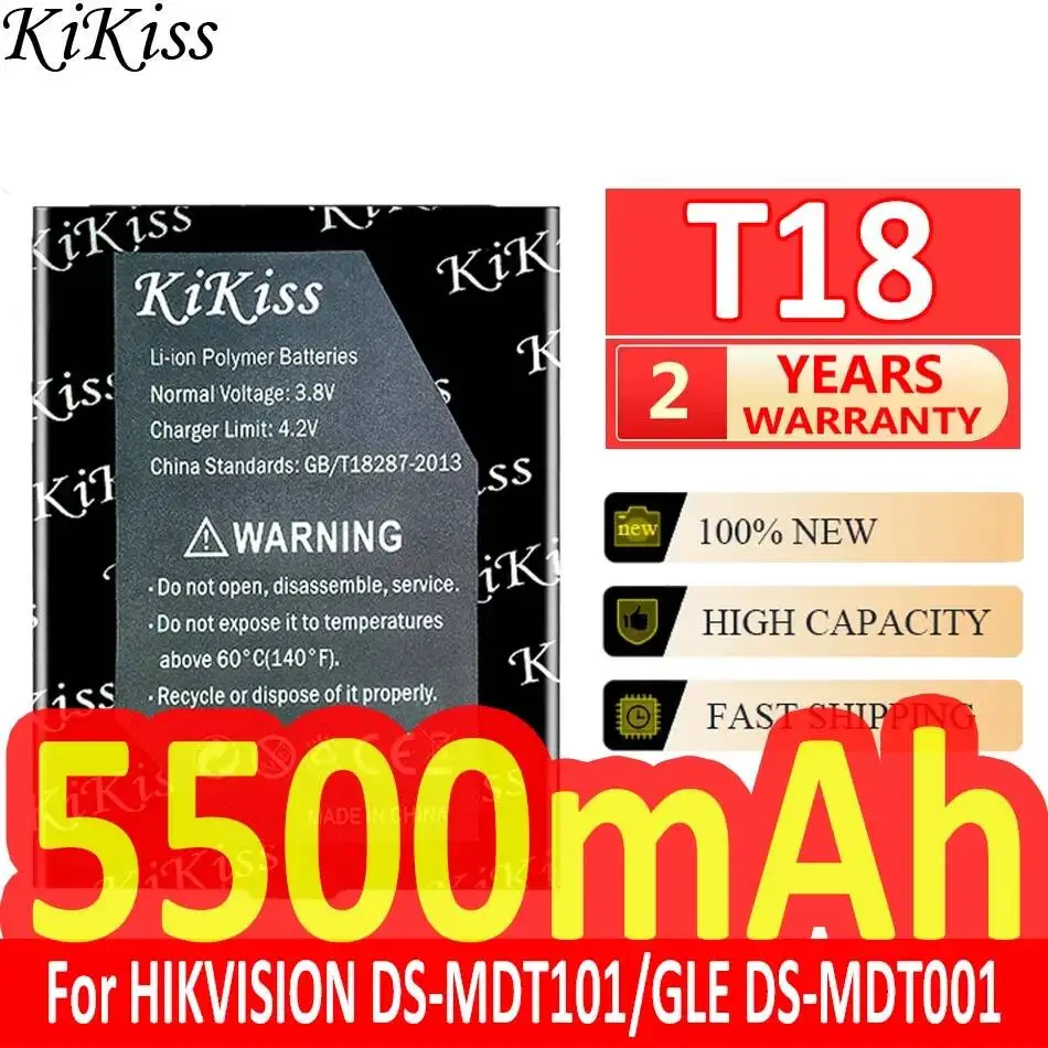 Surveillance Equipment Battery 5500mAh For Hikvision DS-MDT101 Gle T18 High-Efficiency