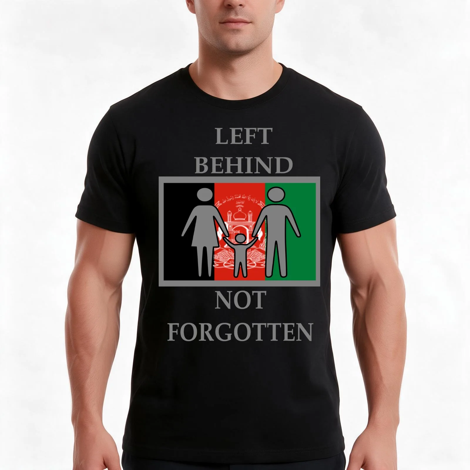 Remembering those left behind, Afghanistan 2021 T-Shirt, Summer Casual Cotton Tee, Oversized Streetwear Tops, Unisex Men Women
