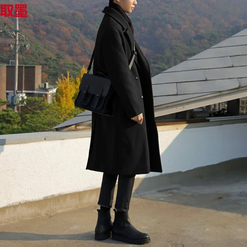 

Wool Blend Coat Men'S Half Coats Mans Gorpcore Technical Semi-Zipper Mountaineering Trip Hiphop Military Windbreak Hooded Casual