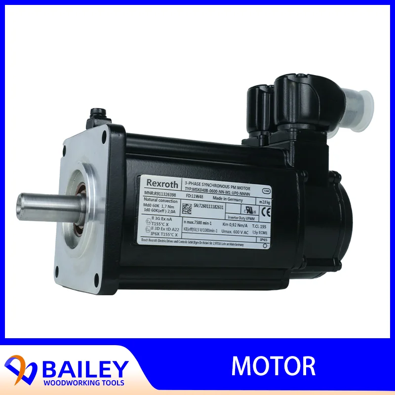 BAILEY 1PC R911326398 Rexroth Brand Original 3-Phase Synchronous PM Motor MSK040B-0600-NN-M1-UP0-NNNN for Homag Machine