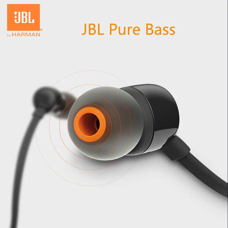 JBL TUNE 110 Authentic Authorization In-ear Wired Headphones Microphone Remote Control Heavy Bass Sound Quality 3.5mm Interface