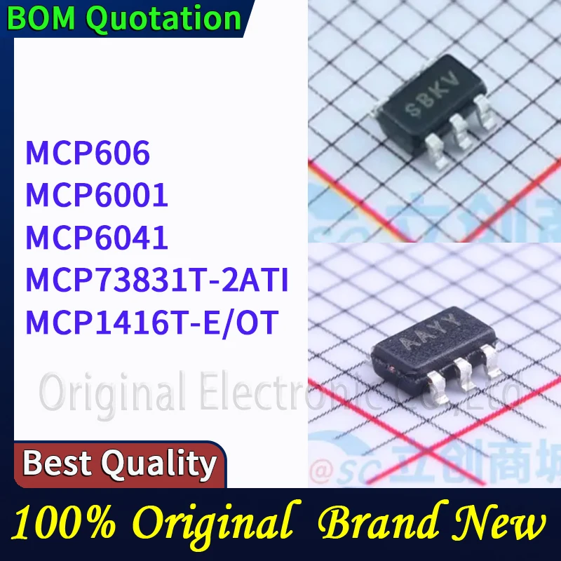 

5pcs/lot MCP606 MCP6001 MCP6041 MCP73831T-2ATI MCP1416T-E/OT In stock Original High quality